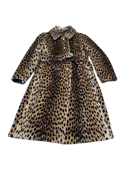 Fur Method Jackets & Blazers - Fur Method Vintage Animal Print Long Sleeve Belted Coat Women's Size Medium